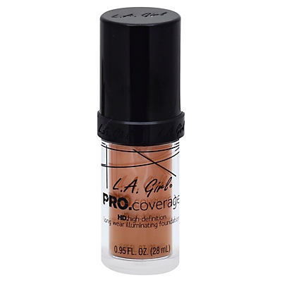 slide 1 of 1, L.A. Girl La Girl Pro.Coverage Liquid Foundation - Bronze, 0.95 oz
