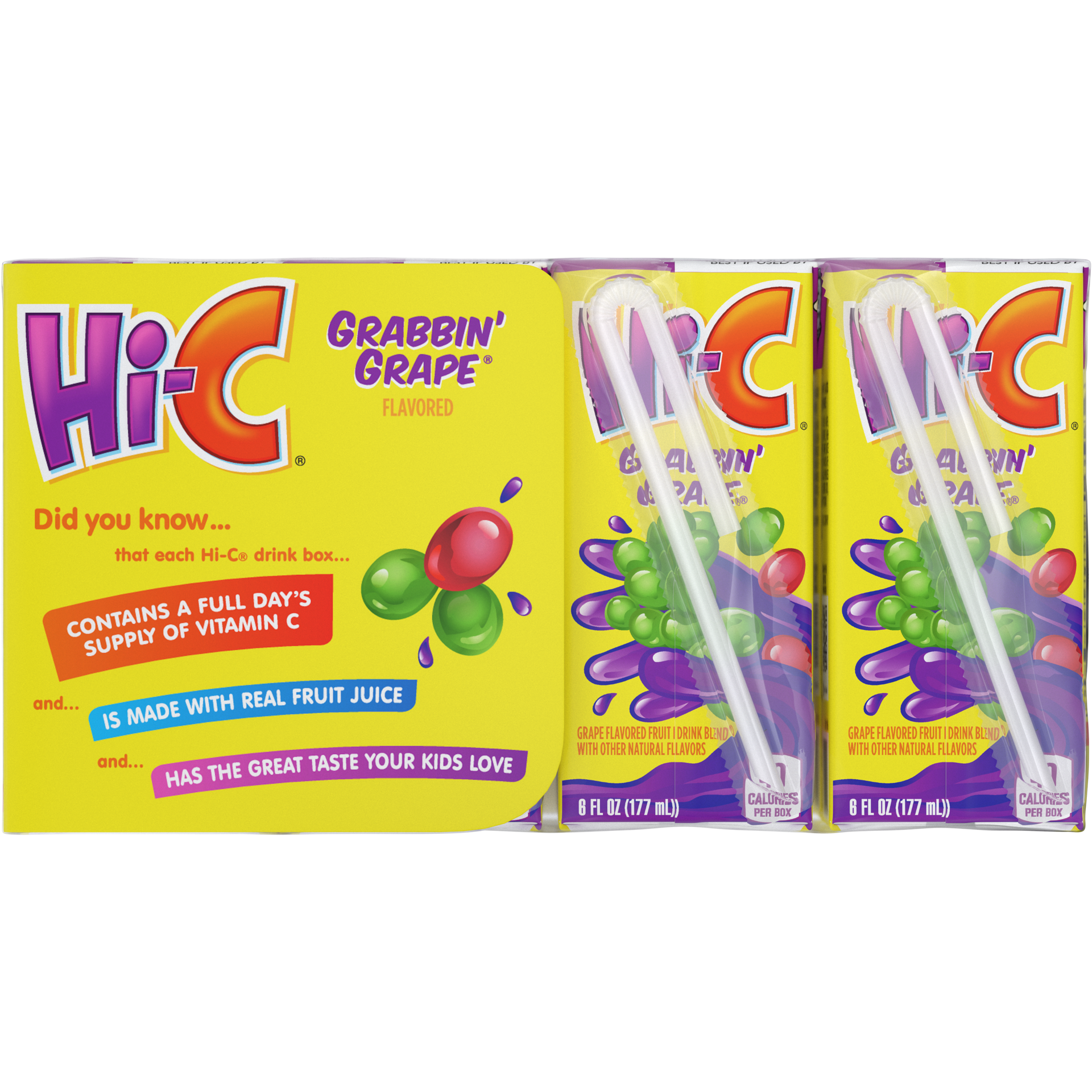 slide 3 of 5, Hi-C Grabbin Grape Cartons- 8 ct, 8 ct; 6 fl oz