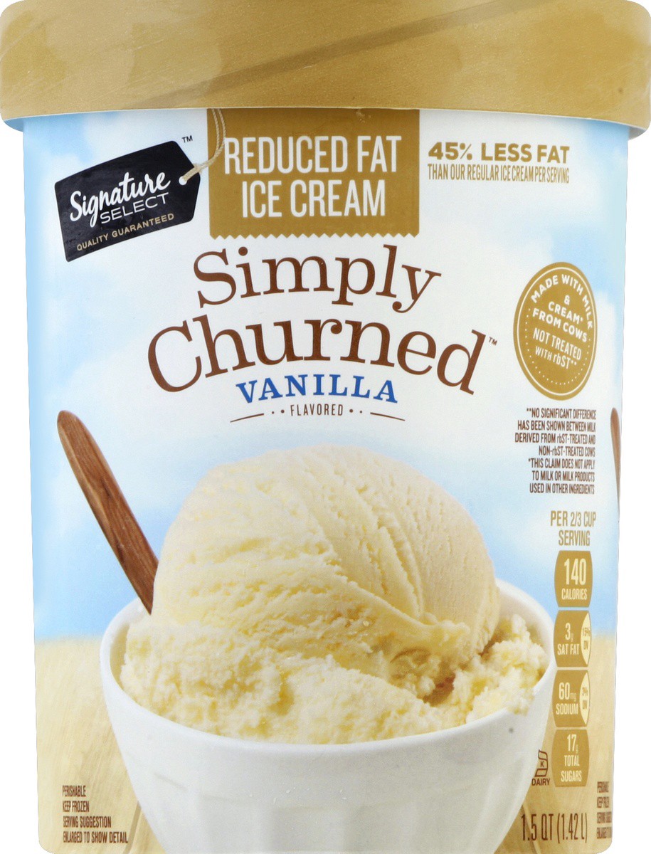 slide 2 of 3, Signature Select Ice Cream Vanilla Light, 1.5 qt