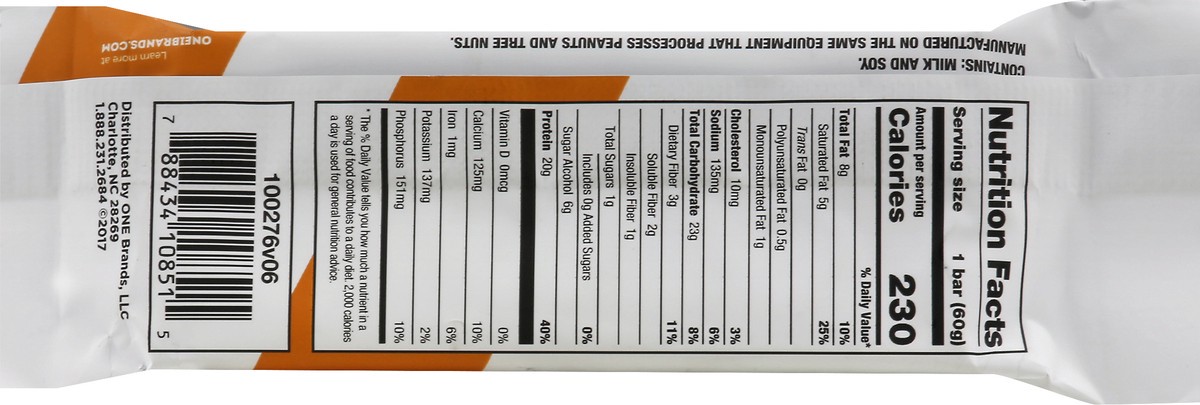 slide 9 of 9, ONE Chocolate Brownie Flavored Protein Bar 2.12 oz, 2.12 oz