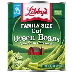 Libby''s Cut Green Beans, 28 oz, Family Size