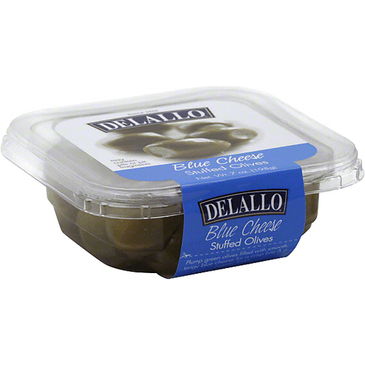 slide 2 of 2, DeLallo Blue Cheese Stuffed Olives, 7 oz