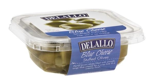 slide 1 of 2, DeLallo Blue Cheese Stuffed Olives, 7 oz