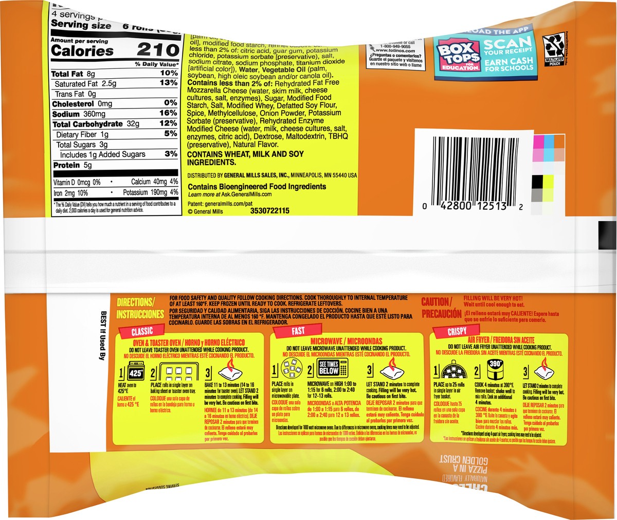 slide 2 of 9, Totino's Pizza Rolls, Cheese Flavored, Frozen Snacks, 12.2 oz, 25 ct, 25 ct