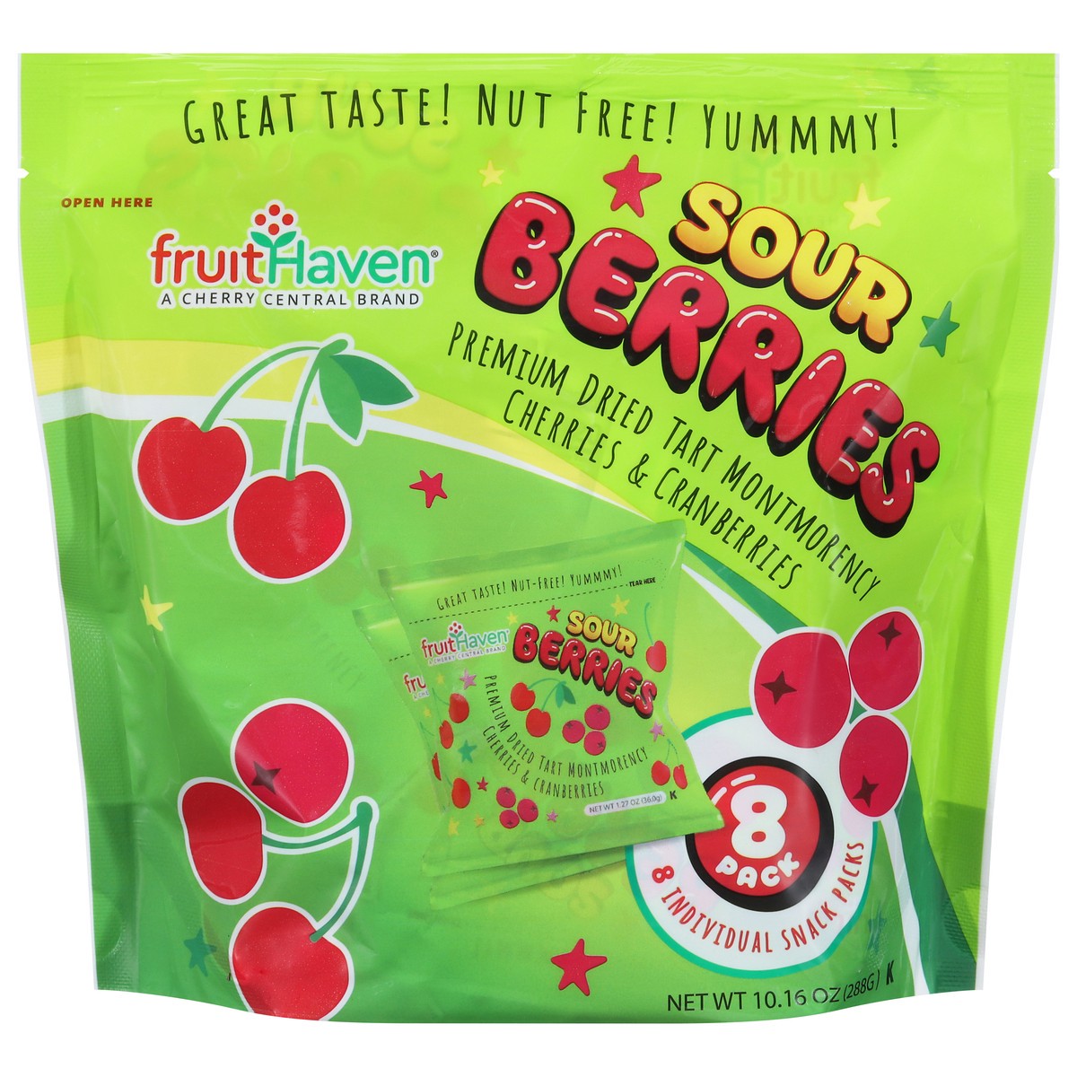slide 7 of 14, FruitHaven Premium Sour Berries 8 Pack 8 ea, 8 ct