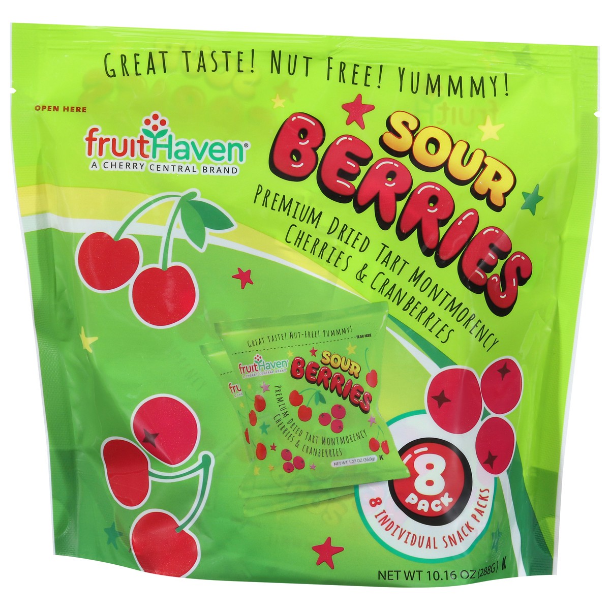 slide 9 of 14, FruitHaven Premium Sour Berries 8 Pack 8 ea, 8 ct