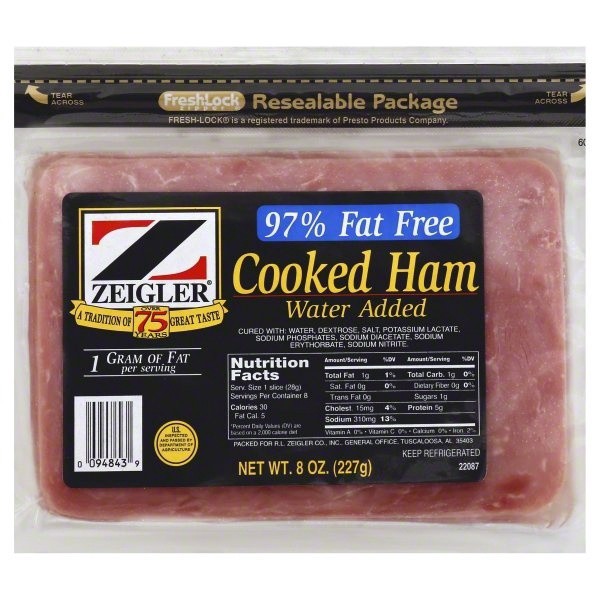 slide 1 of 1, Zeigler Ham 8 oz, 8 oz