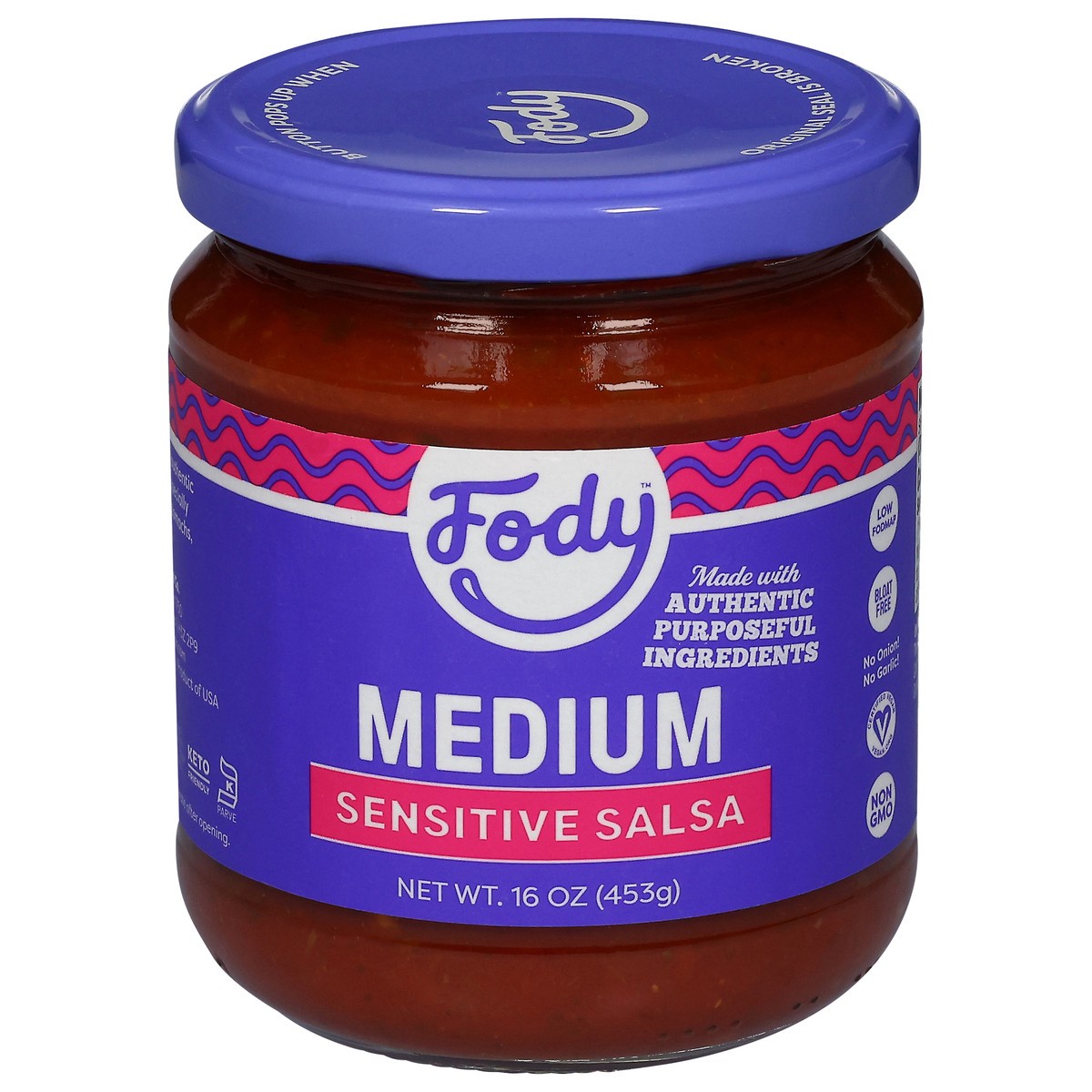 slide 1 of 12, Fody Medium Sensitive Salsa 16 oz, 16 oz