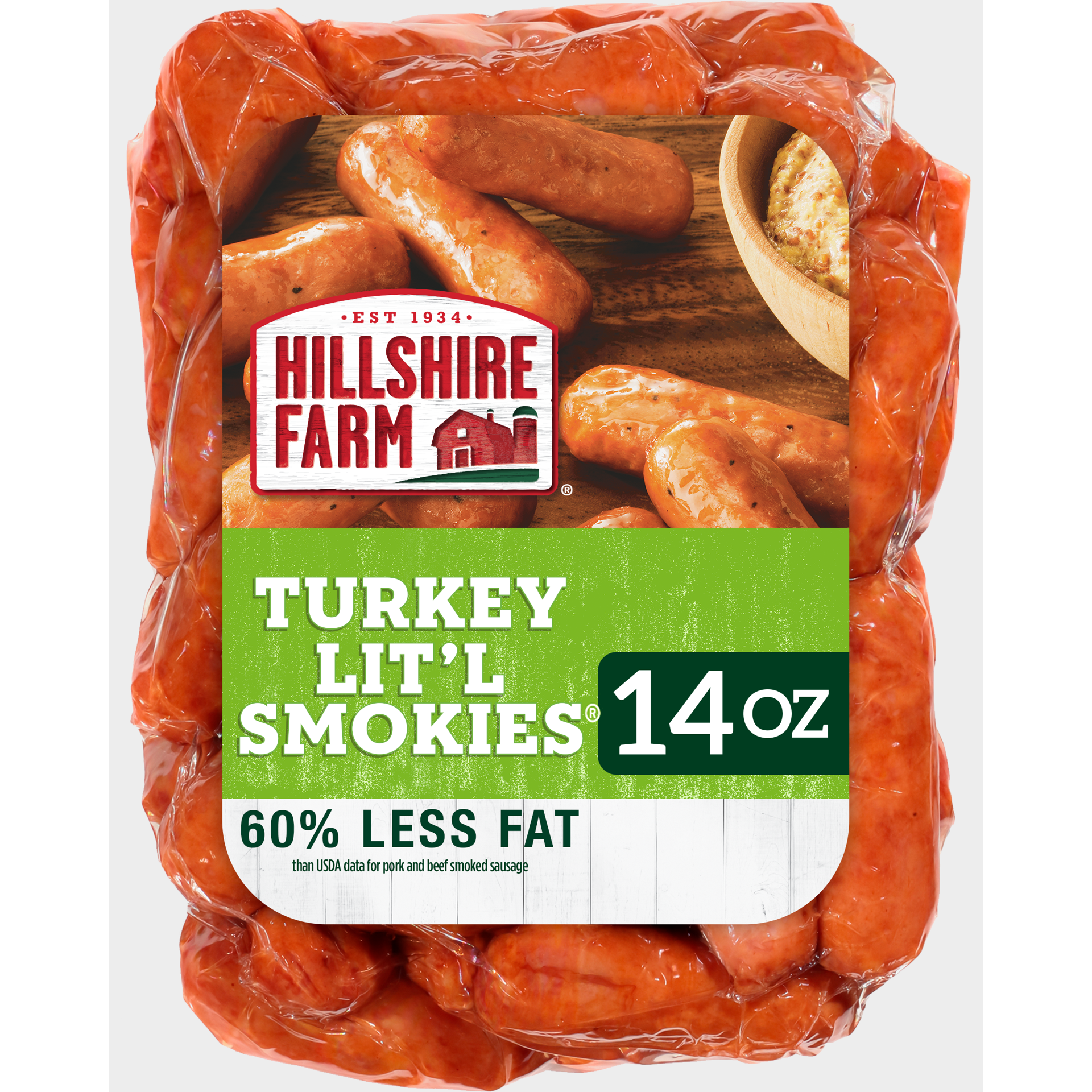 slide 1 of 7, Hillshire Farm Turkey Lit'l Smokies Smoked Sausage, 14 oz., 14 oz