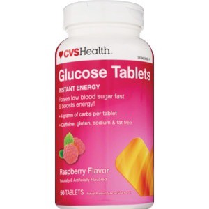 slide 1 of 1, CVS Health Glucose Tablets Raspberry, 50 ct