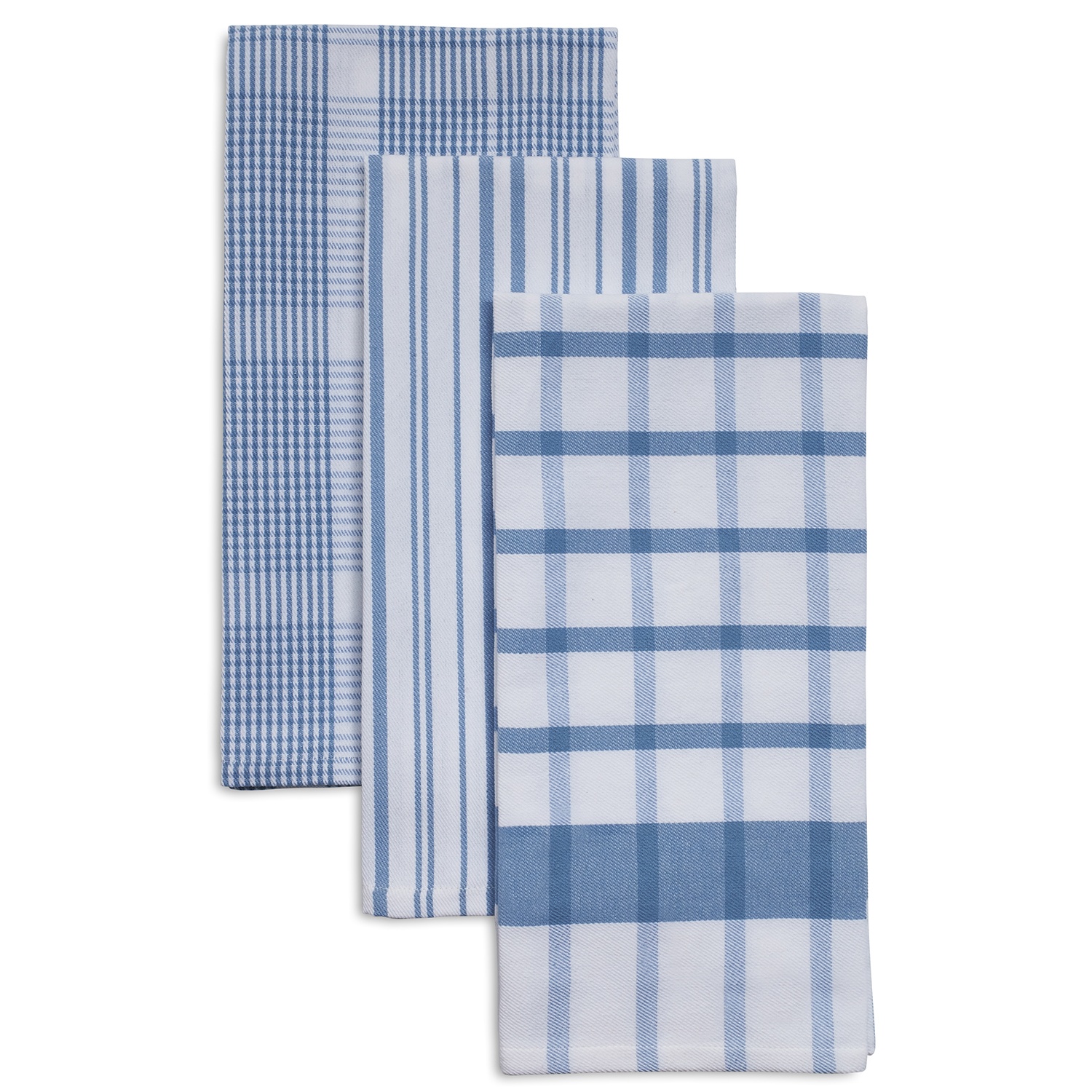 slide 1 of 1, Sur La Table Chambray Assorted Twill Kitchen Towels, 3 ct; 28 in x 20 in