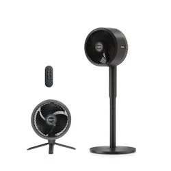 Shark 13.77-in 110-Volt Indoor Grey Oscillating Pedestal Fan with Remote