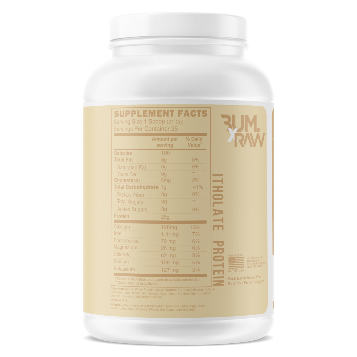 slide 8 of 9, Raw Vanilla Oatmeal Cookie Itholate Protein 26.1 oz, 26.1 oz