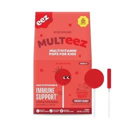 Multeez Multivitamin Pops for Kids, Cherry Berry, 13 ct