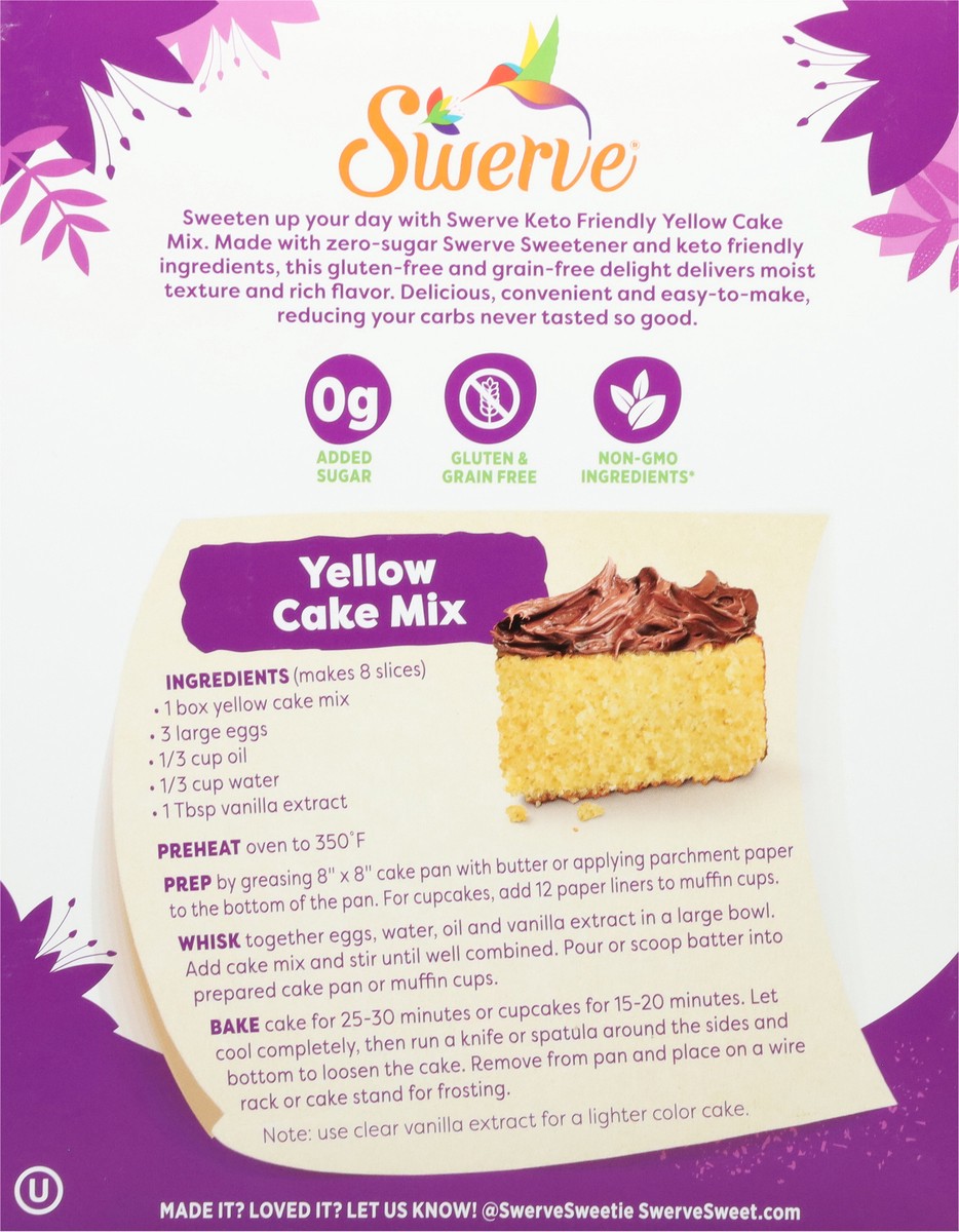 slide 6 of 9, Swerve Keto Friendly Yellow Cake Mix 11.4 oz, 11.4 oz