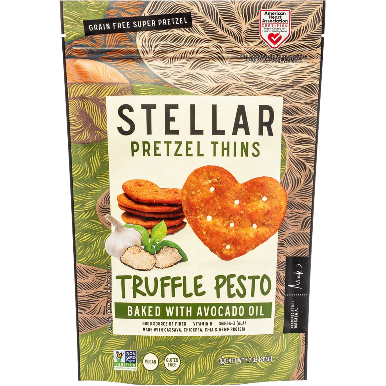 slide 1 of 1, Stellar Snacks Truffle Pesto Thins, 7.2 oz
