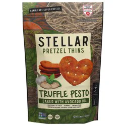 Stellar Snacks Truffle Pesto Pretzel Thins - 7.2 oz