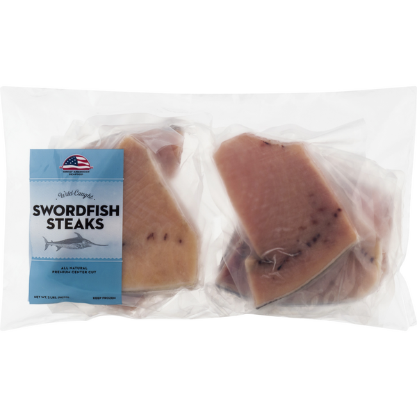 slide 1 of 1, Swordfish Steaks, 2 lb
