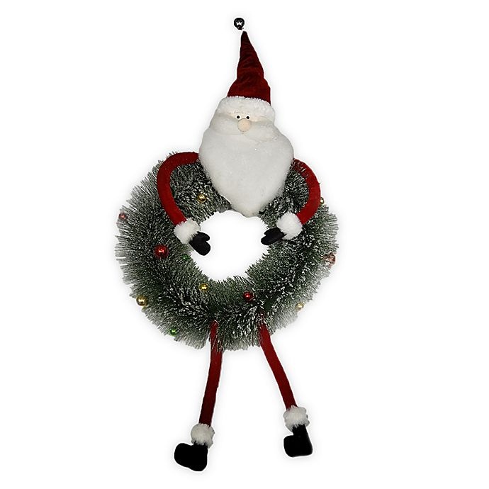 slide 1 of 1, Winter Wonderland Santa Christmas Wreath, 1 ct