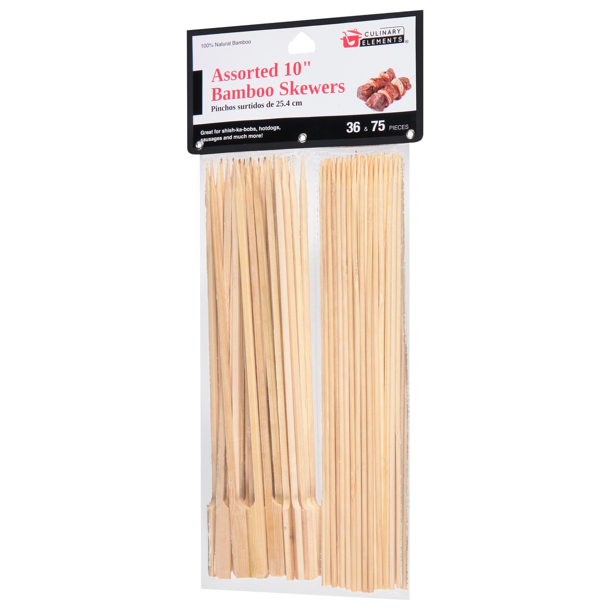 slide 12 of 12, Culinary Elements 10 Inch Assorted Bamboo Skewers 1 ea, 1 ct