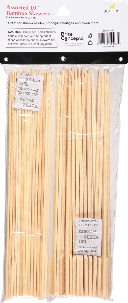 slide 6 of 12, Culinary Elements 10 Inch Assorted Bamboo Skewers 1 ea, 1 ct