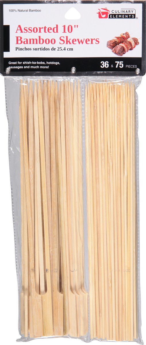 slide 5 of 12, Culinary Elements 10 Inch Assorted Bamboo Skewers 1 ea, 1 ct