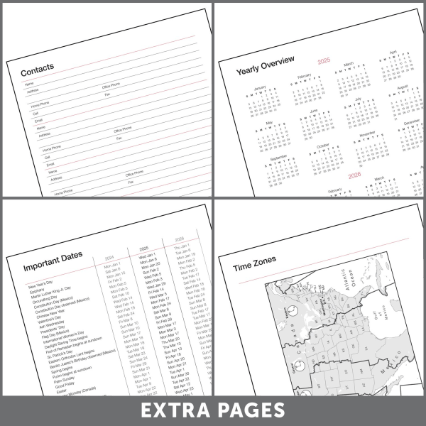 slide 3 of 6, 2025 Office Depot Monthly Planner, 7"" X 9"", Silver, January To December, Od001730, 1 ct