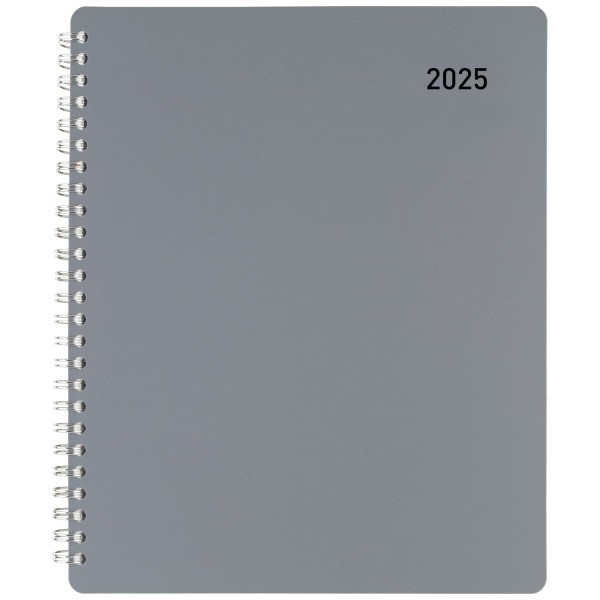 slide 1 of 6, 2025 Office Depot Monthly Planner, 7"" X 9"", Silver, January To December, Od001730, 1 ct