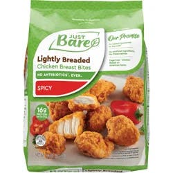 Just BARE Chicken Breast Spicy Bites, Lightly Breaded
