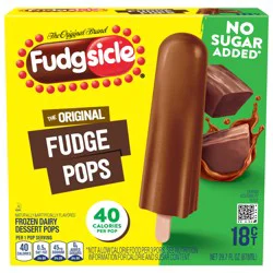 Fudgsicle Popsicle Fudgsicle Original Fudge Pops No Sugar Added 29.7 Oz
