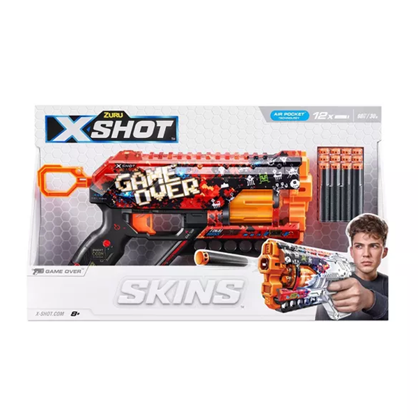 slide 1 of 1, Zuru X-Shot Skins Griefer Game Over Blaster, 8+, 1 ct