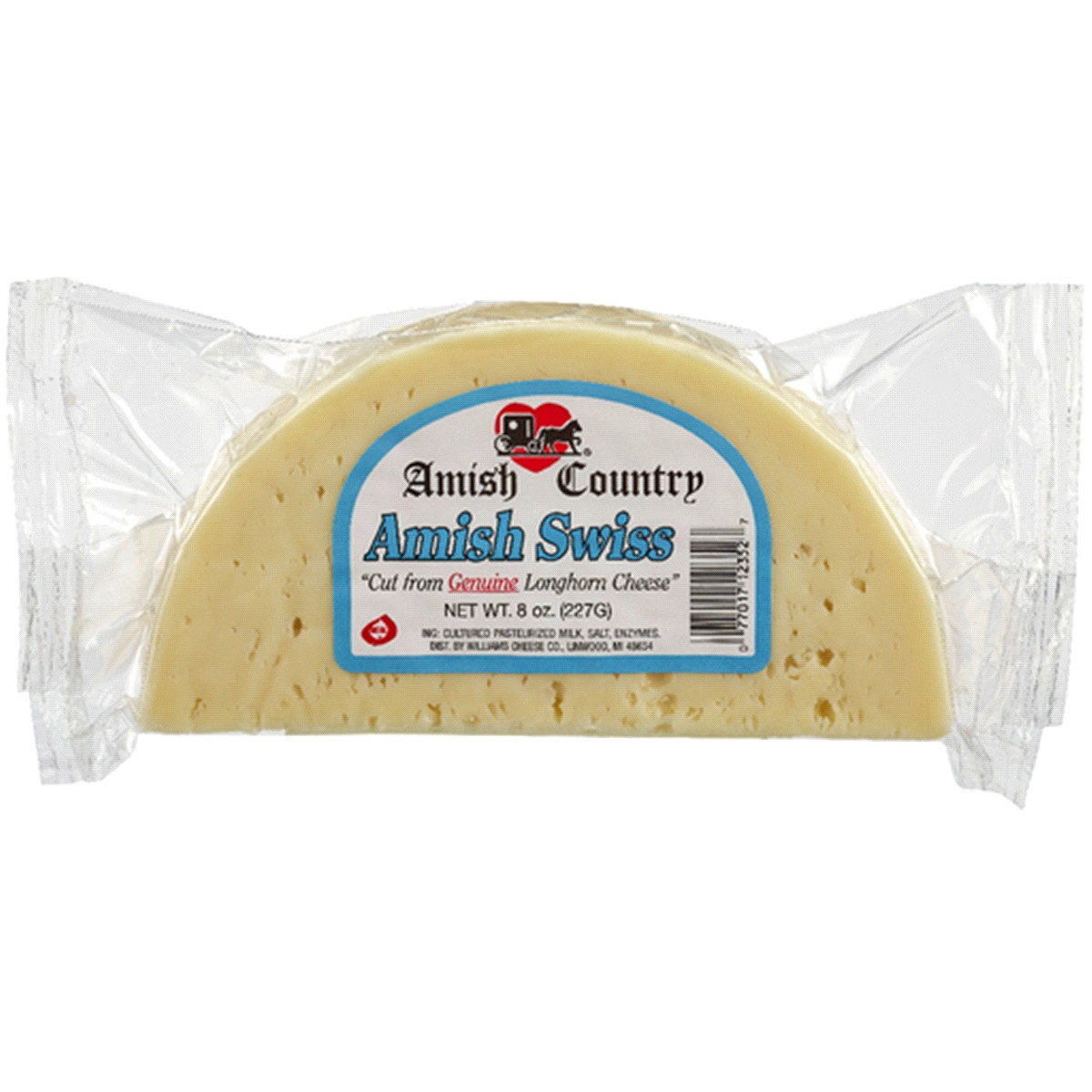 slide 1 of 1, Amish Country Amish Swiss Chunk Cheese, 8 oz, 8 oz