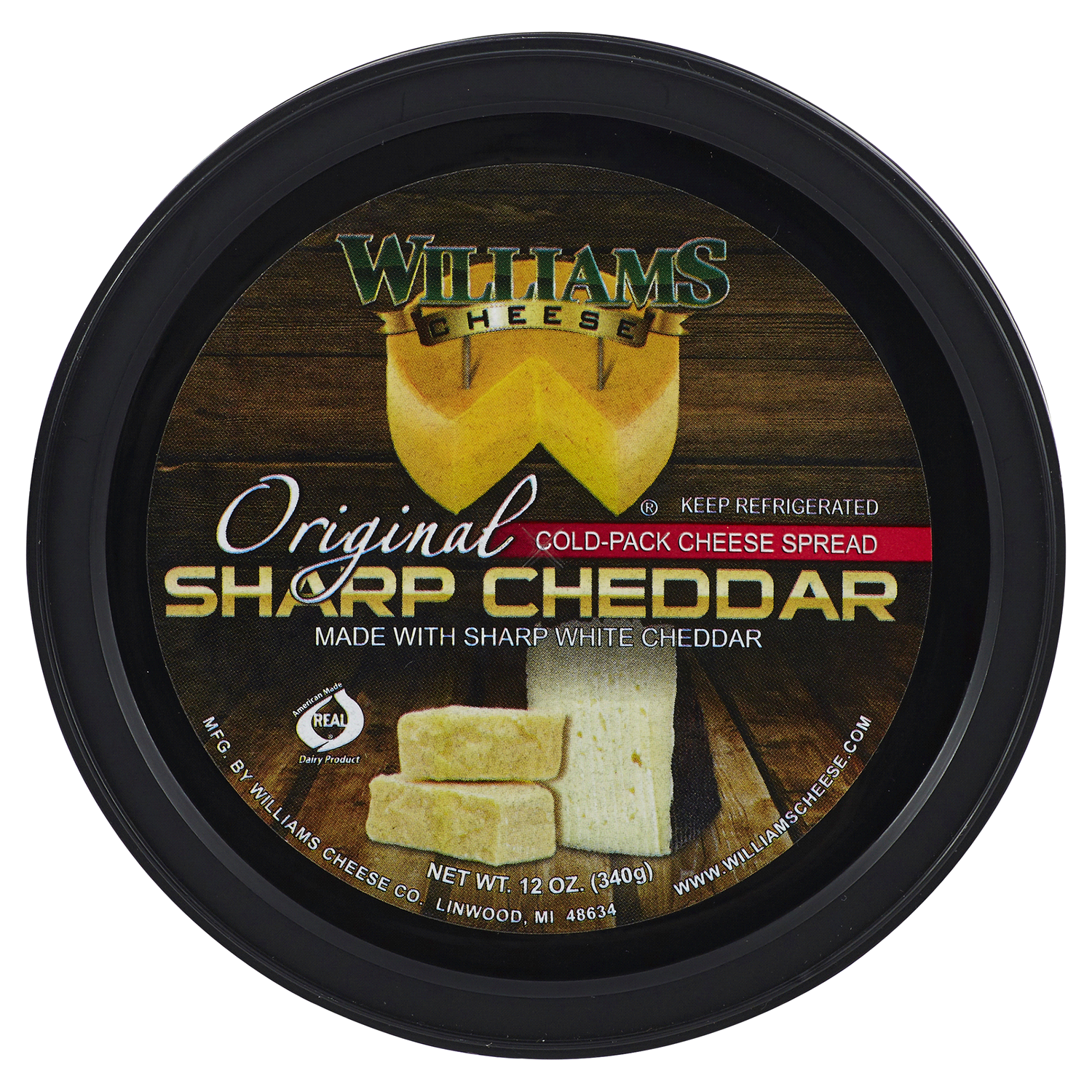 slide 2 of 2, Williams Cheese Sharp Cheddar Spread, 12 oz, 12 oz