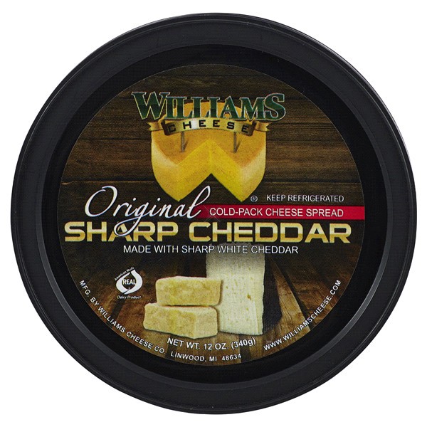 slide 4 of 9, Williams Cheese Sharp Cheddar Spread, 12 oz, 12 oz