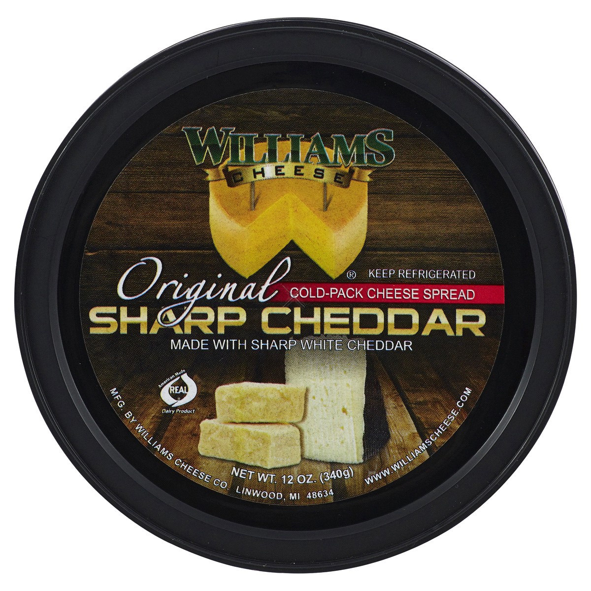 slide 5 of 9, Williams Cheese Sharp Cheddar Spread, 12 oz, 12 oz