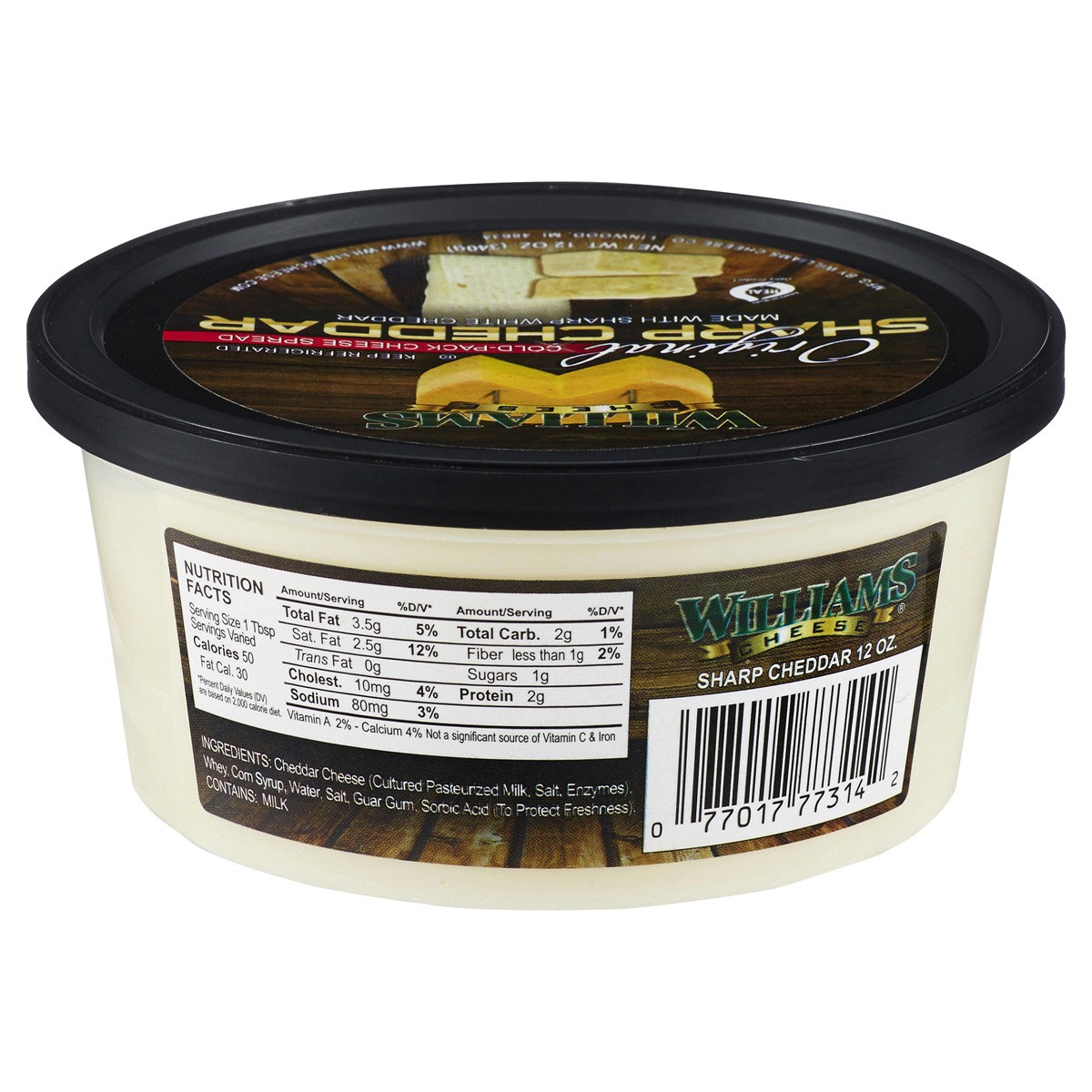 slide 9 of 9, Williams Cheese Sharp Cheddar Spread, 12 oz, 12 oz