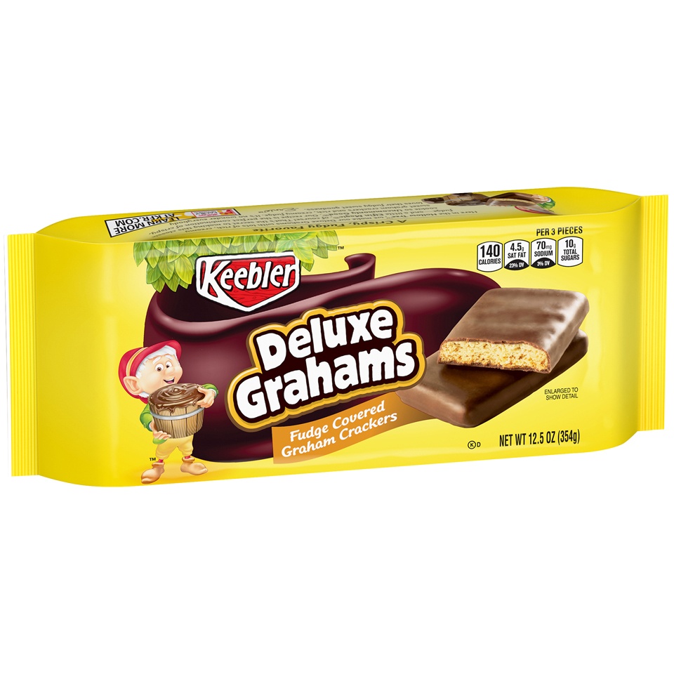 slide 5 of 5, Keebler Deluxe Grahams Fudge Covered Graham Crackers - 12.5oz, 12.5 oz