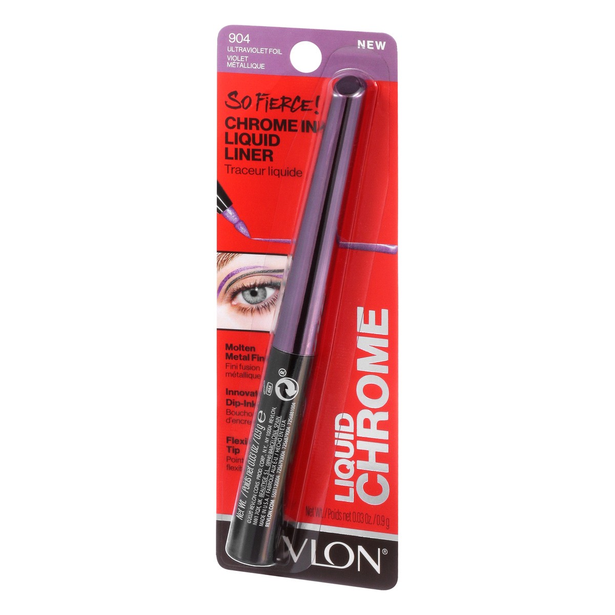 slide 2 of 9, Revlon So Fierce Chrome Ink Ultraviolet Foil 904 Liquid Liner 0.03 oz, 0.03 oz