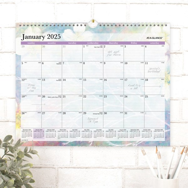 slide 2 of 5, 2025 At-A-Glance Dreams Monthly Wall Calendar, 15"" X 12"", January To December, Pm83-707, 1 ct