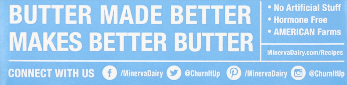 slide 8 of 9, Minerva Dairy Unsalted Butter 2 - 0.25 lb Sticks, 8 oz