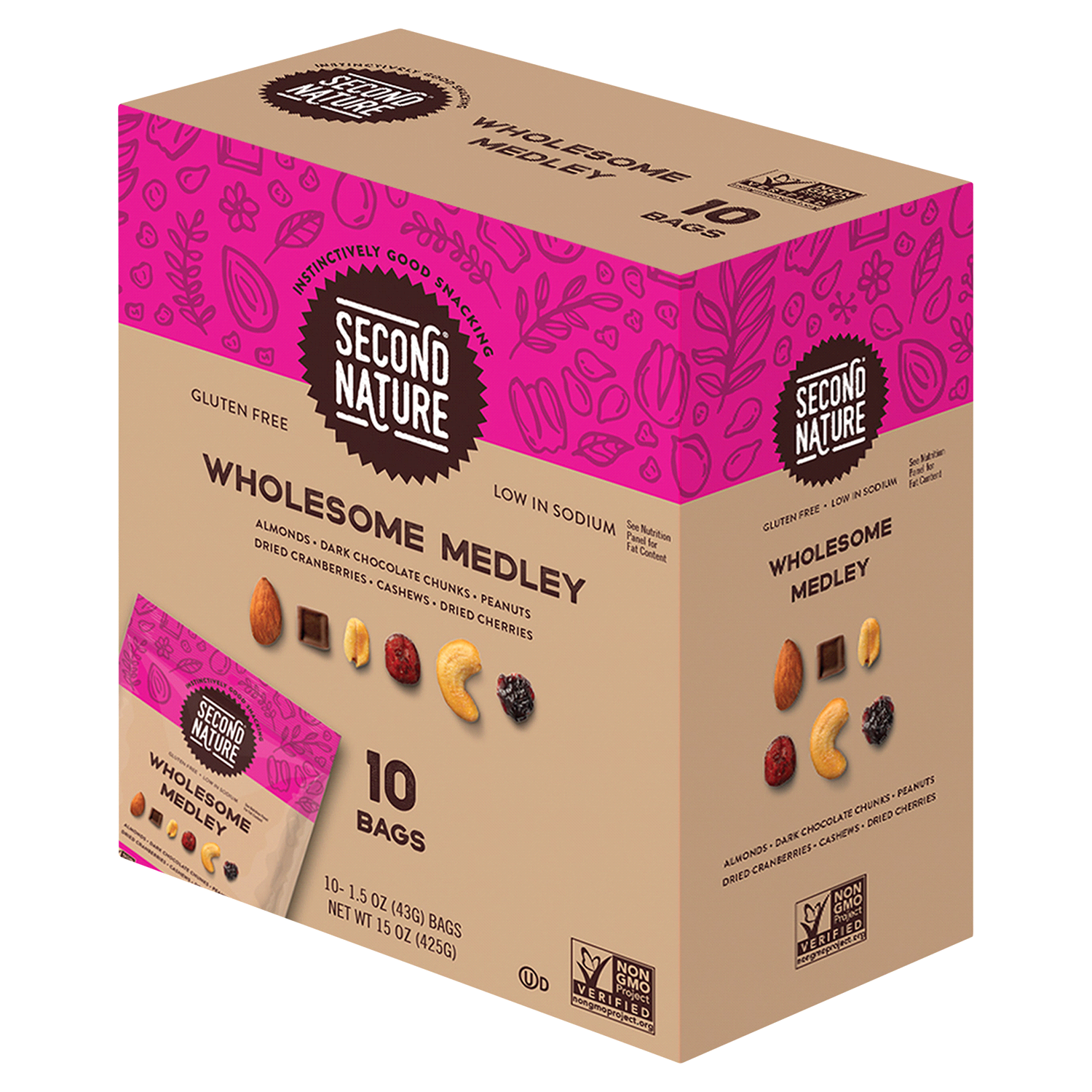 slide 1 of 2, Second Nature Wholesome Medley 10 - 1.5 oz Bags, 10 ct