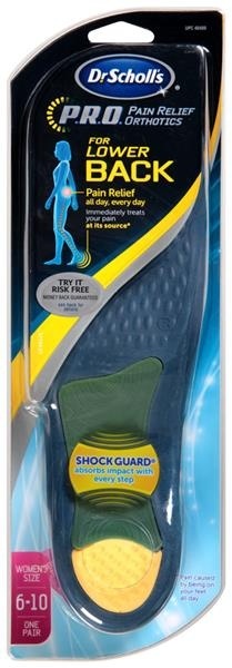 slide 1 of 1, Dr. Scholl's Pro Pain Relief Orthotics For Lower Back Pain Insoles Womens Sizes One Pair, 1 pair