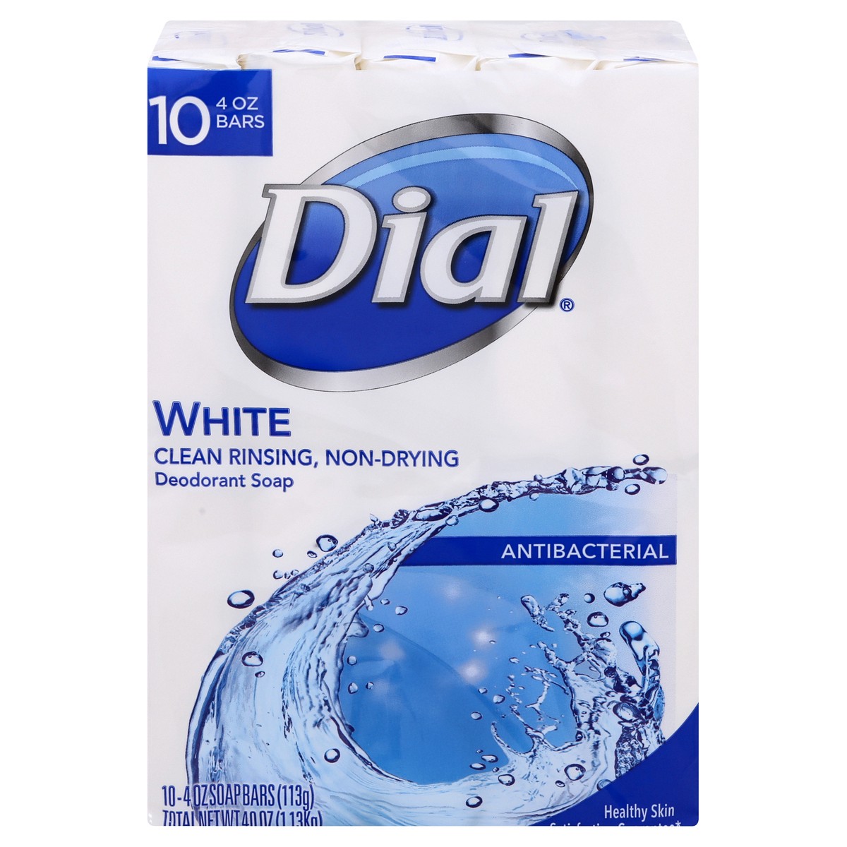 slide 1 of 13, Dial White Antibacterial Deodorant Soap 10 ea, 10 ct