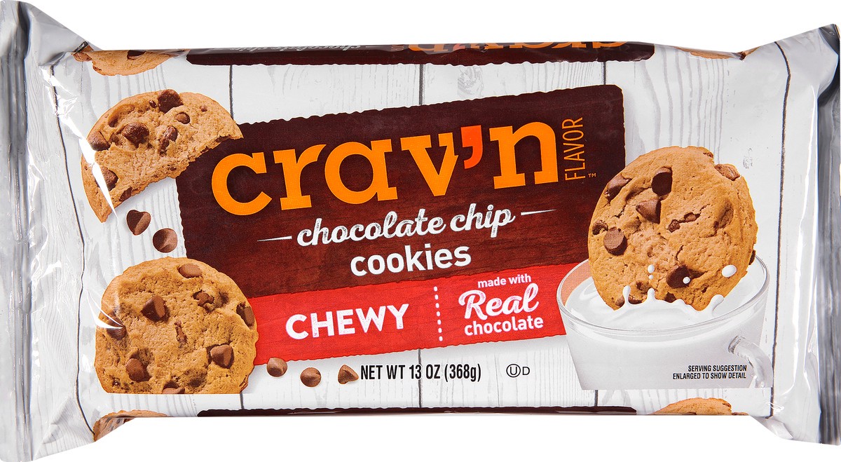 slide 9 of 10, Crav'n Flavor Chewy Chocolate Chip Cookies, 13 oz