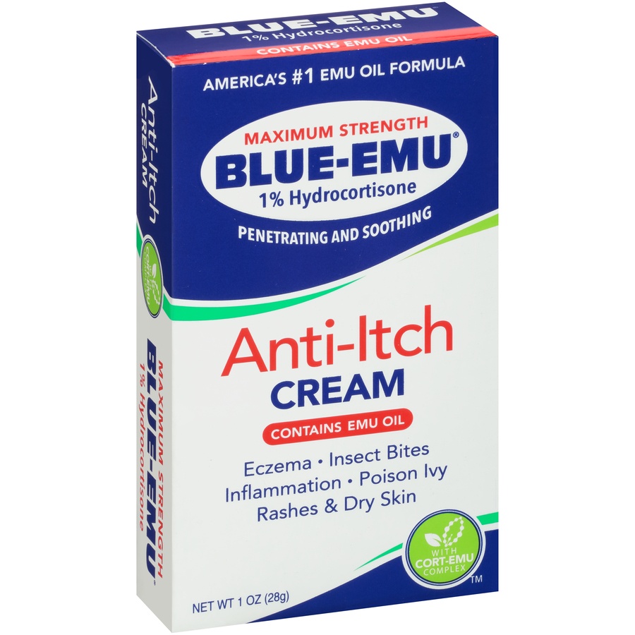 slide 2 of 7, Blue-Emu Anti-Itch Cream 1 oz, 1 oz