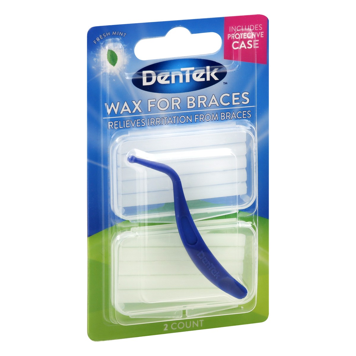 slide 3 of 10, DenTek Wax for Braces, Relief for Braces Irritation, Fresh Mint, 2 Pack, 2 ct