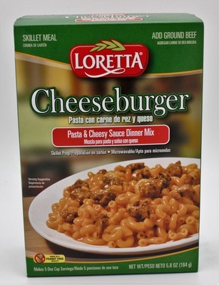 slide 1 of 1, Loretta Cheeseburger Pasta Skillet Dinner, 5.8 oz