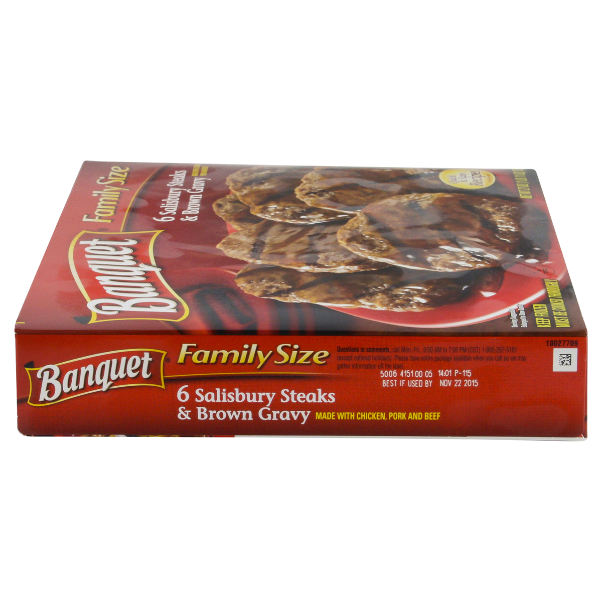 slide 5 of 6, Banquet Family Size Salisbury Steaks and Brown Gravy, Frozen Meal, 27 oz., 27 oz