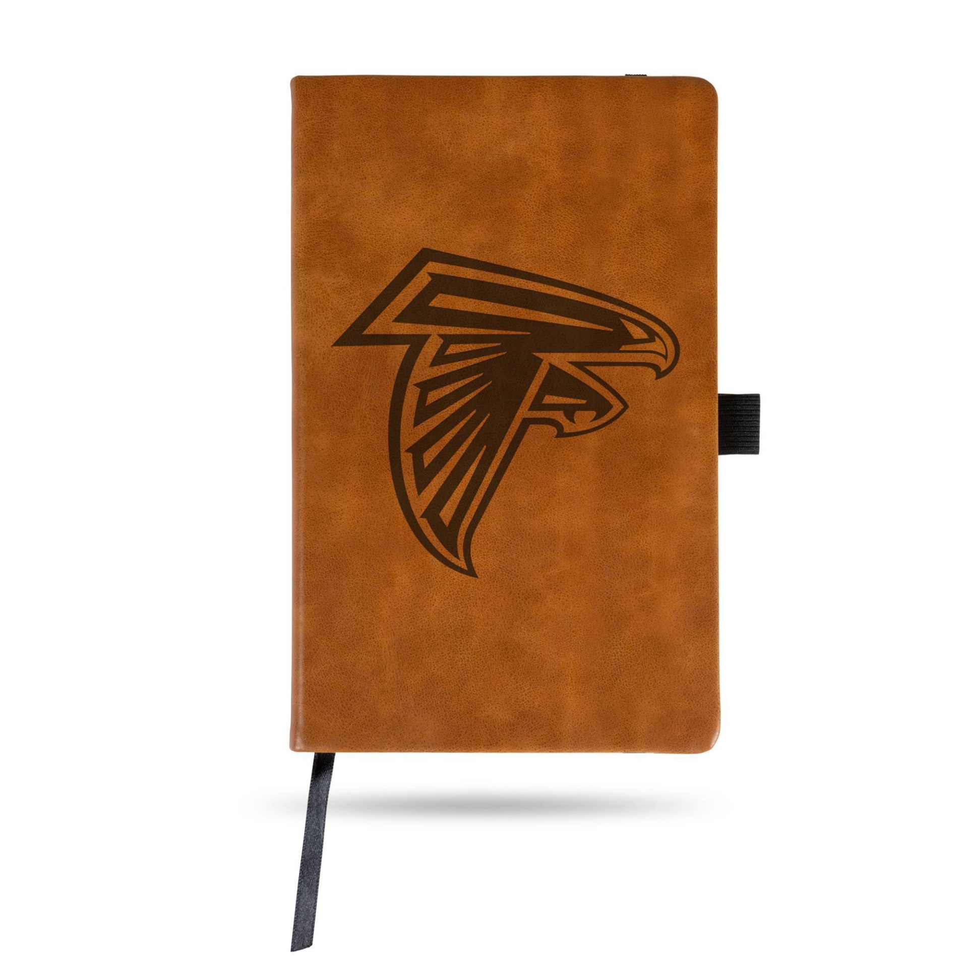 slide 1 of 1, NFL Atlanta Falcons Laser Engraved Brown Leather Padfolio, 1 ct