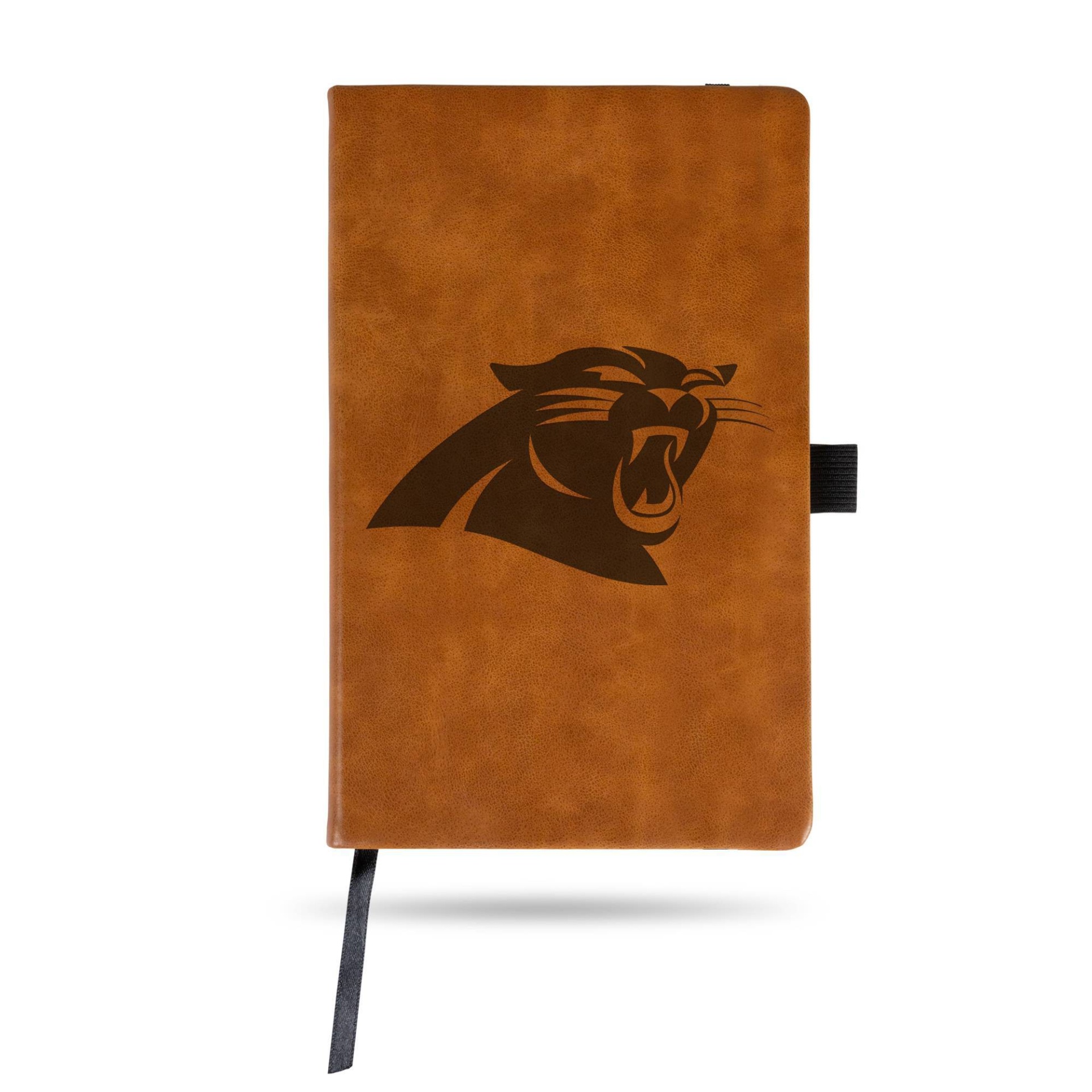 slide 1 of 3, NFL Carolina Panthers Laser Engraved Brown Leather Padfolio, 1 ct